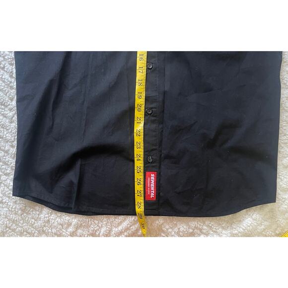 Camisa Rancho Semental Estilo Reparo Black En Manga Medium Button-Up - Picture 6 of 9